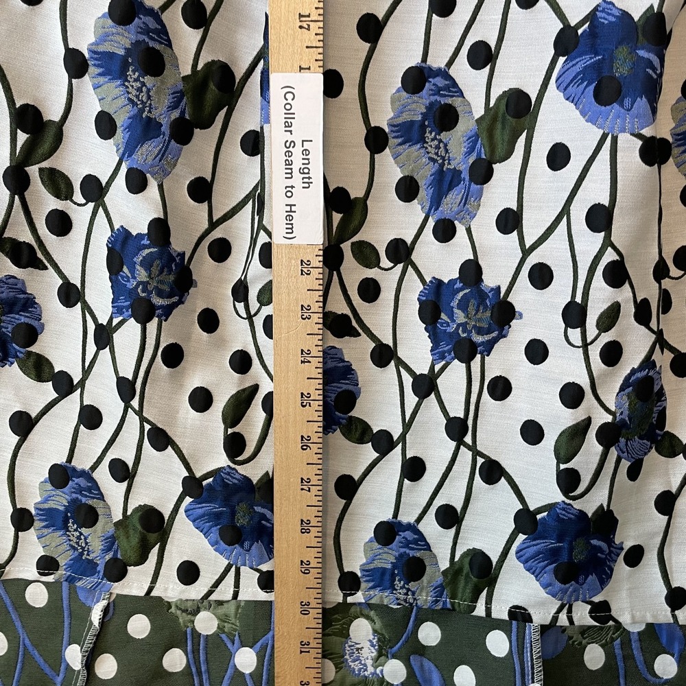 Asos Black Polka Dot Flower Choker Assymetrical Backless Pocket Dress SZ 8 - Picture 3 of 9